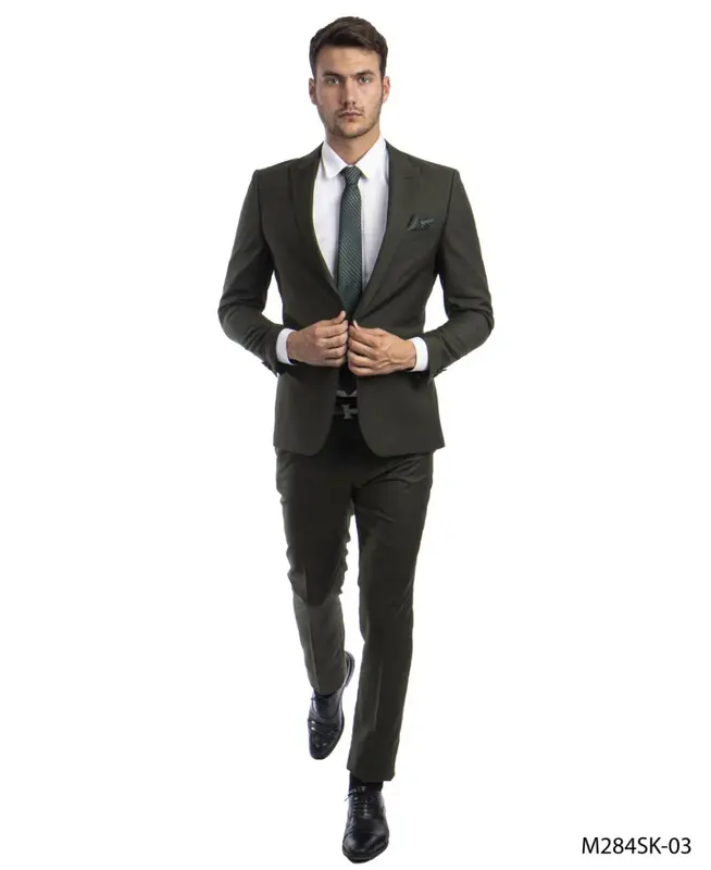 Tazio Men's 2pc Skinny-Fit Suit - Bold Colors