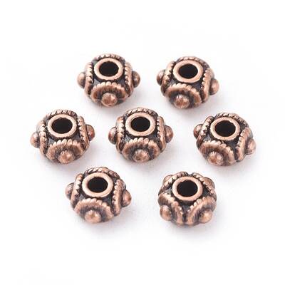 Tibetan Red Copper Metal Beads