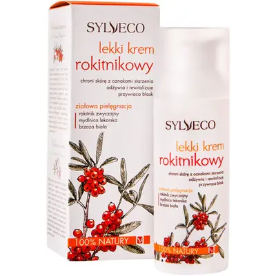 Light moisturizing face cream with sea buckthorn Sylveco 50 ml
