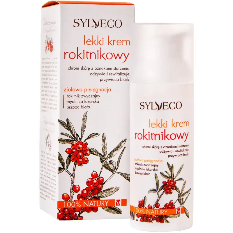 Light moisturizing face cream with sea buckthorn Sylveco 50 ml