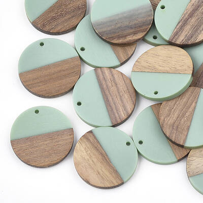 Resin & Walnut Wood Pendants