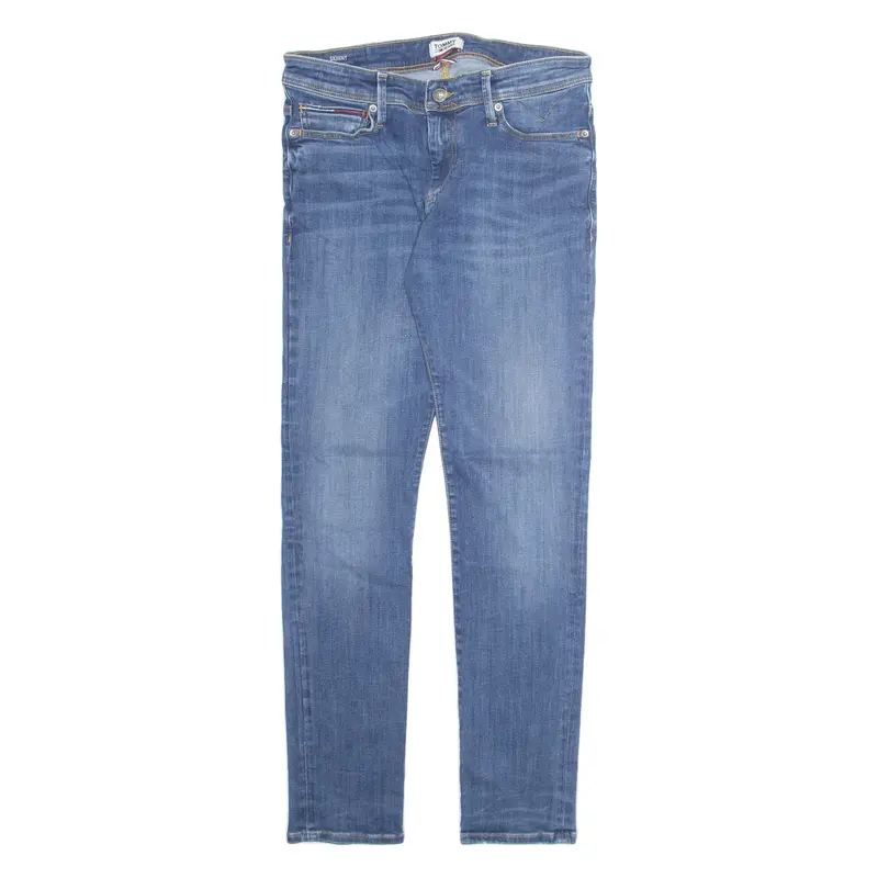 TOMMY HILFIGER Womens Jeans Blue Regular Skinny Stone Wash W32 L29