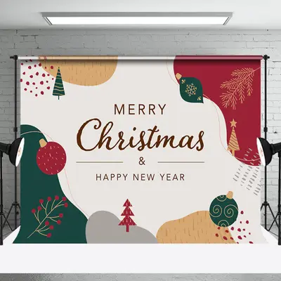 Aperturee Merry Christmas Vibe And Happy New Year Backdrop - Aperturee