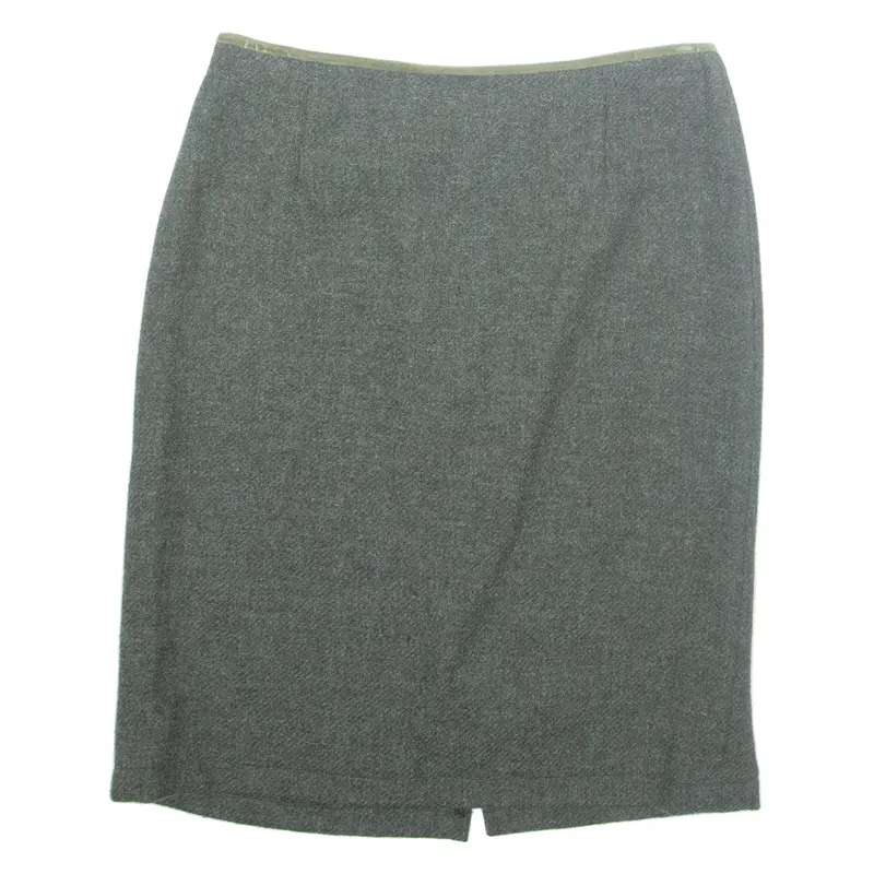 LAURA ASHLEY Womens Pencil Skirt Green Knee Length Wool UK 10