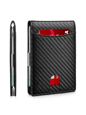 Minimalist Textured Wallets for Men, Casual Plain Pu Leather Card Holder Bag As Men's Hamper, Summer 2025 New Stylish Rfid B...