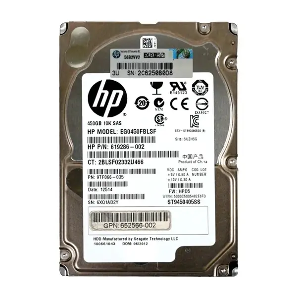 652566-002 HP 450GB 6Gb/s SAS 10000 2.5-inch Hard Drive