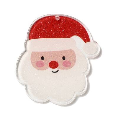 Printed Christmas Theme Acrylic Pendants