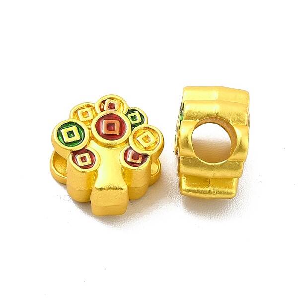 Rack Plating Alloy Enamel European Beads