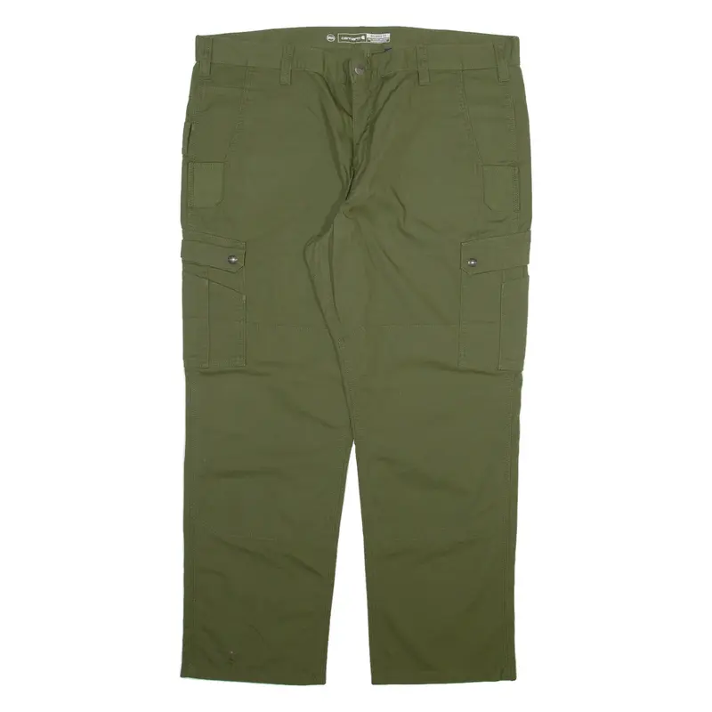 CARHARTT Carpenter Workwear Mens Trousers Green Relaxed Straight W42 L30