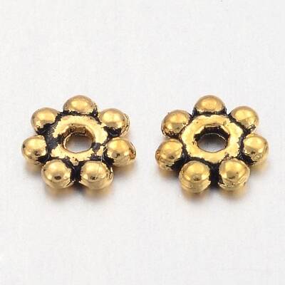 Tibetan Style Alloy Daisy Spacer Beads