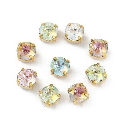 Brass Glass Rhinestone Sew on Rhinestones