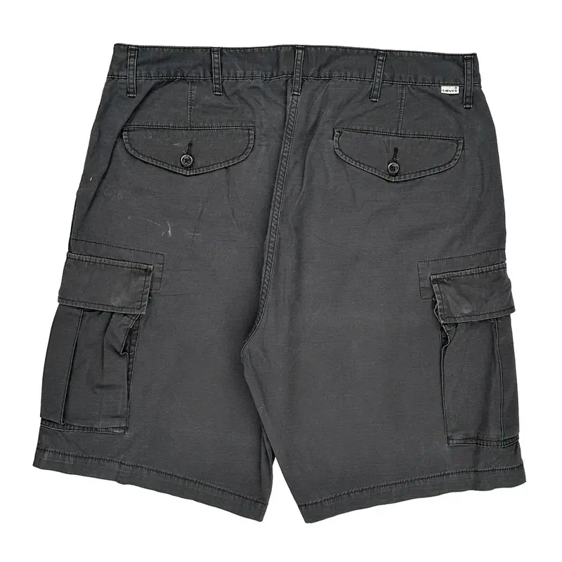 White Tab Levis Cargo Shorts - 36W 10L Grey Cotton | Size: 36″ waist