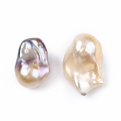 Natural Baroque Keshi Pearl Beads