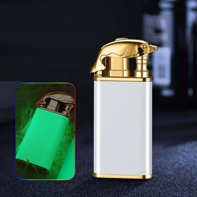Creative Blue Flame Lighter | Color: White dolphin luminous | quantity: 1PCS