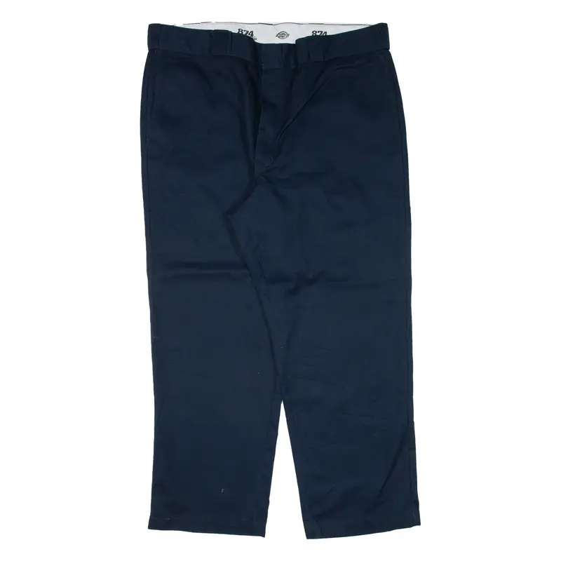 DICKIES 874 Workwear Mens Trousers Blue Regular Straight W40 L28