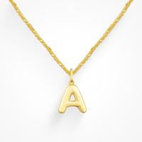 Evry Jewels I Heart Me Necklace with Initial Pendant - Gold/Silver Plated Everyday Jewelry for Women