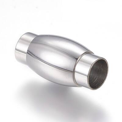 Tarnish Resistant 304 Stainless Steel Magnetic Clasps with Glue-in Ends