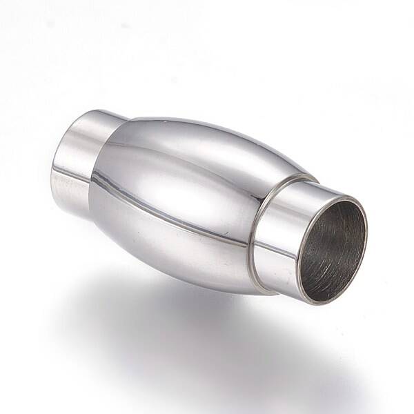 Tarnish Resistant 304 Stainless Steel Magnetic Clasps with Glue-in Ends