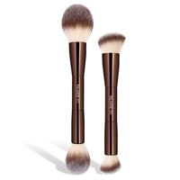 Professional Dual-ended  Aluminum Makeup Brush Set, 2 Counts/set Soft Fiber Travel Makeup Brush Set, Makeup Tools for Women &...