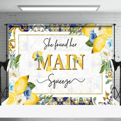 Mediterranean Lemon Her Main Squeeze Wedding Backdrop - Aperturee