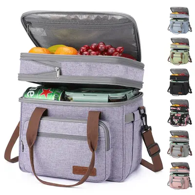 Maelstrom Lunch Bag Women,23L Insulated Lunch Box For Men Women,Expandable Double Deck Lunch Cooler Bag,Lightweight Leakproof...