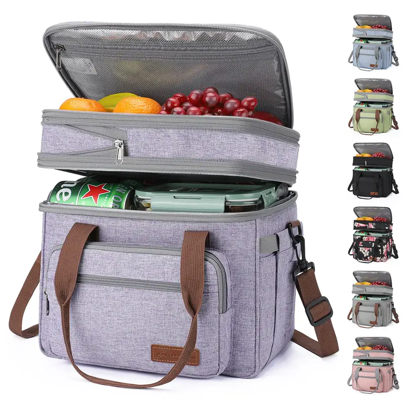 Maelstrom Lunch Bag Women,23L Insulated Lunch Box For Men Women,Expandable Double Deck Lunch Cooler Bag,Lightweight Leakproof...