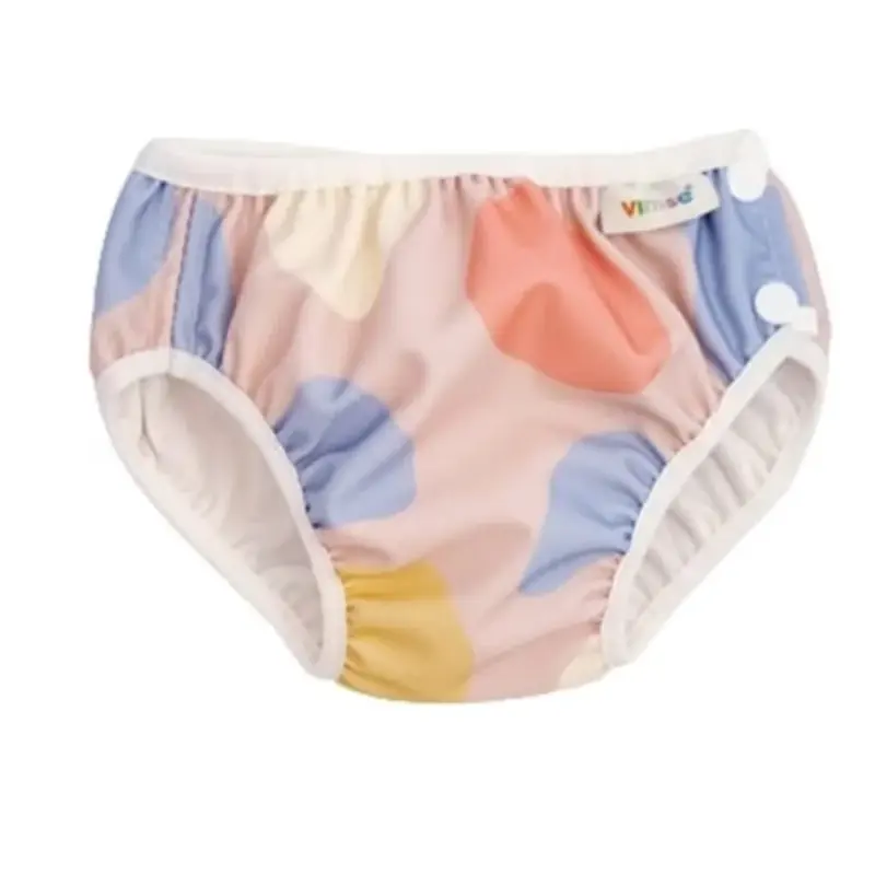 Vimse Swim Diaper-Panties, Pink Shapes