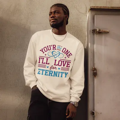Endless Love in Every Stitch - Premium Boyfriend Long Sleeve