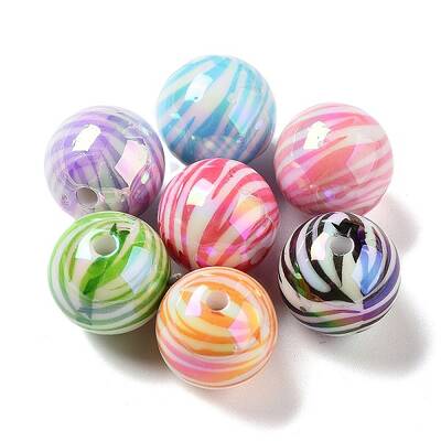 UV Plating Iridescent Acrylic Beads