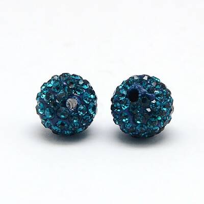 Polymer Clay Rhinestone Beads