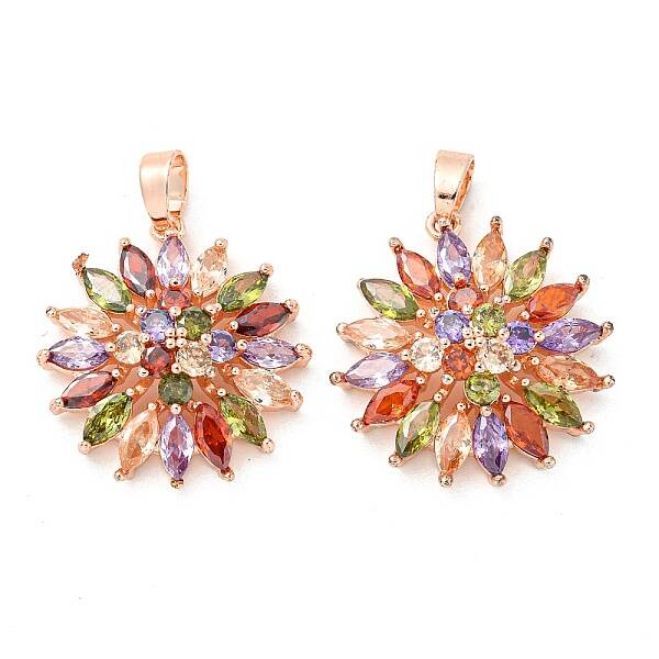 Brass Pave Cubic Zirconia Pendants