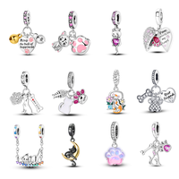 MULA Cat Dog Cute Pet Bracelet Pendant - 925 Silver Pet Pendant, Cat and Dog Bracelet Jewelry for Women, Zircon Inlaid Silver...