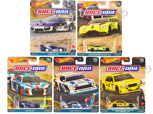 Race Day 5 piece Set Car Culture Series Diecast Model Cars by Hot Wheels
