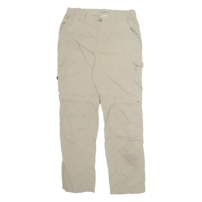 COLUMBIA Cargo Mens Trousers Beige Regular Straight Nylon W32 L30
