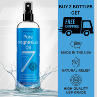 Seven Minerals, Pure Magnesium Oil - Big 12 oz - USP Grade Magnesium Spray - Underground Permian Seabed - eBook Included Body...