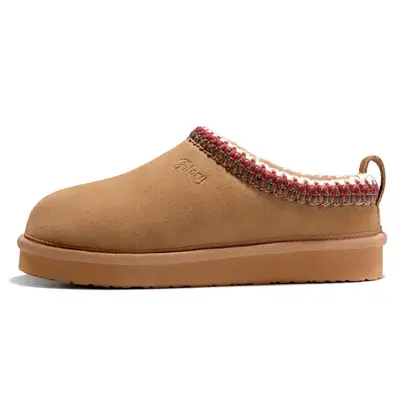 FITORY Women‘s Platform Slippers, Fuzzy Cozy Suede Ankle Boots with Fluffy Fur Lining, Indoor Outdoor Warm Walking Shoes fo...