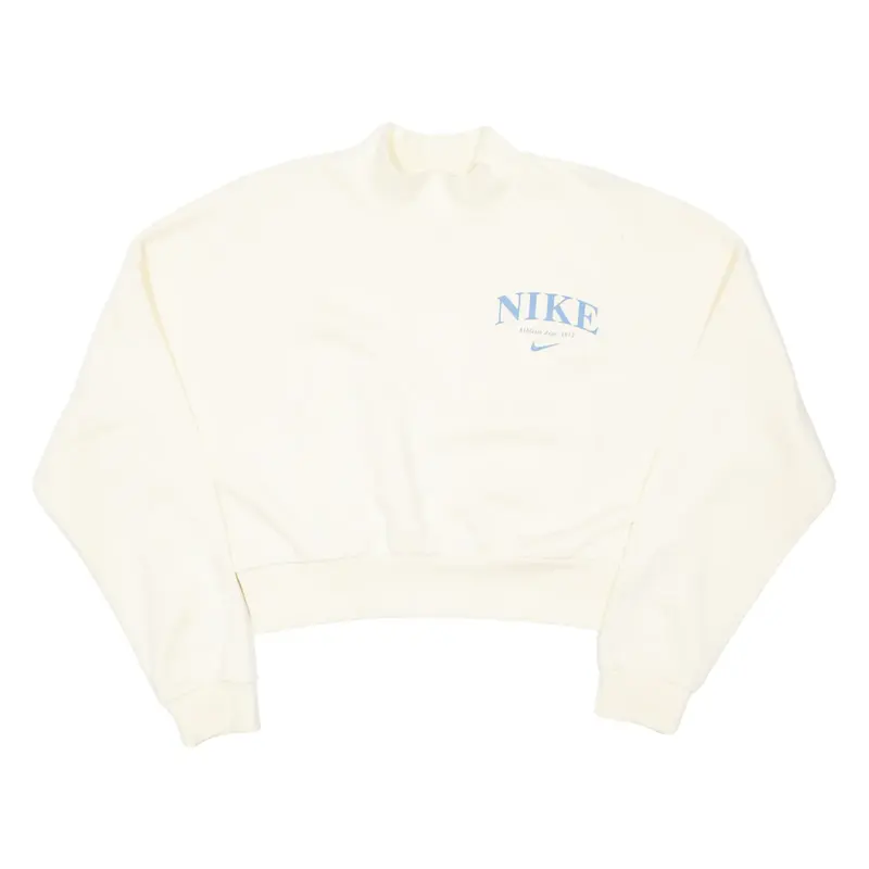 NIKE Cropped Womens Sweatshirt Yellow M