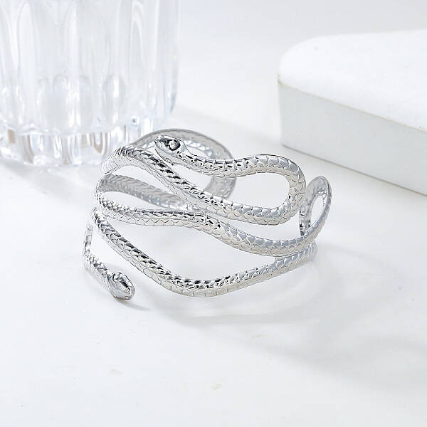 Snake Alloy Cuff Torque Bangles for Women