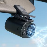 JOYTUTUS Car Clip On Fan with LED Display - 360° Rotation, 100 Speeds Adjustable, USB Rechargeable Personal Cooling Fan 1800...