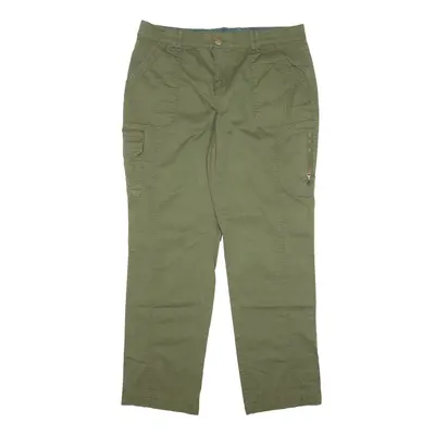 NATURAL REFLECTIONS Cargo Y2K Trousers Green Regular Straight Womens W34 L30