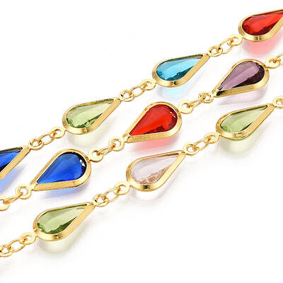 Brass Teardrop Link Chains