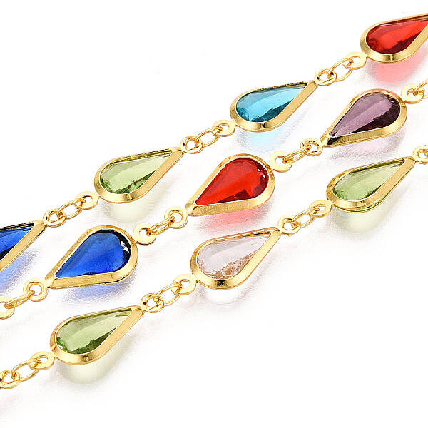 Brass Teardrop Link Chains