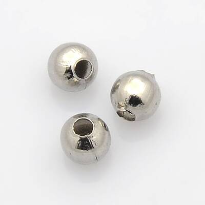 Tarnish Resistant Round 316 Surgical Stainless Steel Spacer Beads