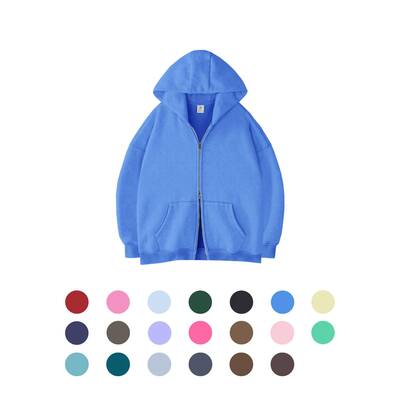 FAIABLE Mens Hoodies Unisex Oversized Zip-Up Hoodie for Women Plain Acid Wash Long Sleeve Pullover Basic Minimalist Tops