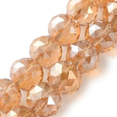 Transparent Electroplate Glass Beads Strands