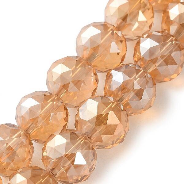 Transparent Electroplate Glass Beads Strands