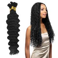 Avolo Loose Deep Wave Bulk 3 bundles per Pack 110g Total for Human Hair Extension for Boho Braiding Hair Real Human Wear for ...