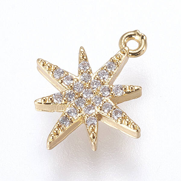 Brass Cubic Zirconia Charms