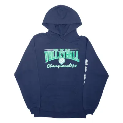 JERZEES CYC Volleyball Championships USA Hoodie Blue Pullover Mens M