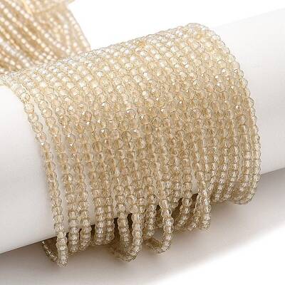 Transparent Electroplate Glass Beads Strands